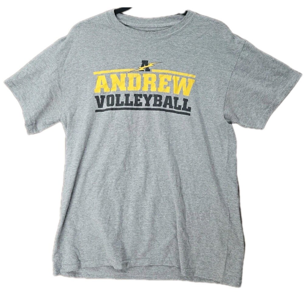 Andrew Volleyball Grey Short Sleeve T-Shirt Size Medium